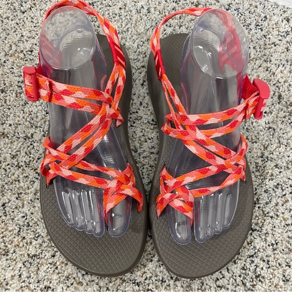 Chaco Red and Orange Sandals - Picture 5 of 9